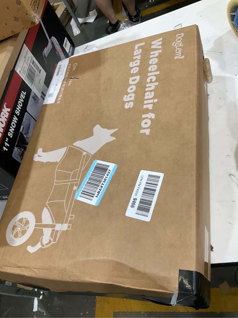 Condition photo showing As Is for Dog Wheelchair for Back Legs, Light Weight Dog Wheelchair Cart with Disabled Hind Legs Walking, Adjustable Grey XX-Large?XXL?