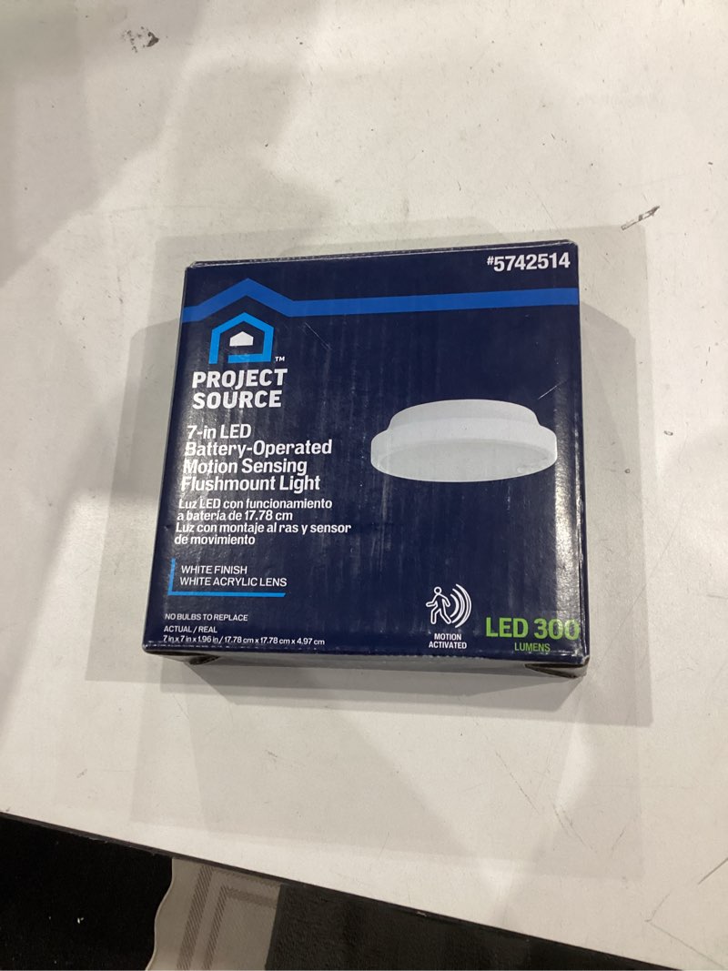 500+ bought last week project source 7.5-in matte multiple colors/finishes indoor 1 -light led tunable white flush mount light acrylic shade 2 -pack item #6021725 | model #mxl1246-l90k9027r shop project source