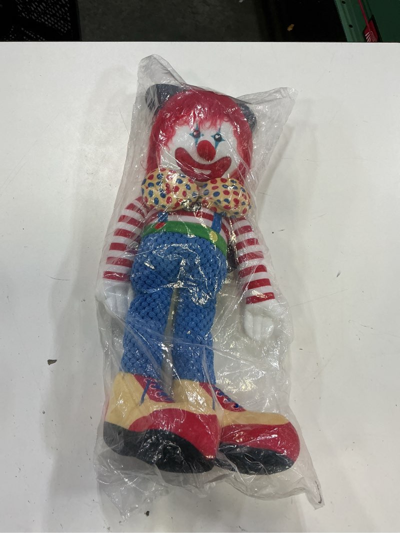 Condition photo showing New/Like New for fabdog floppy happy clown plush dog toy, small 1 each