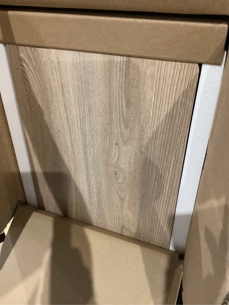 Condition photo showing Good Condition for tiqlab electric height adjustable standing desk 47.2×23.6 inch, sit stand desk for work, study, memory controller, white frame & maple top computer workstation for home office 47*24 inch maple