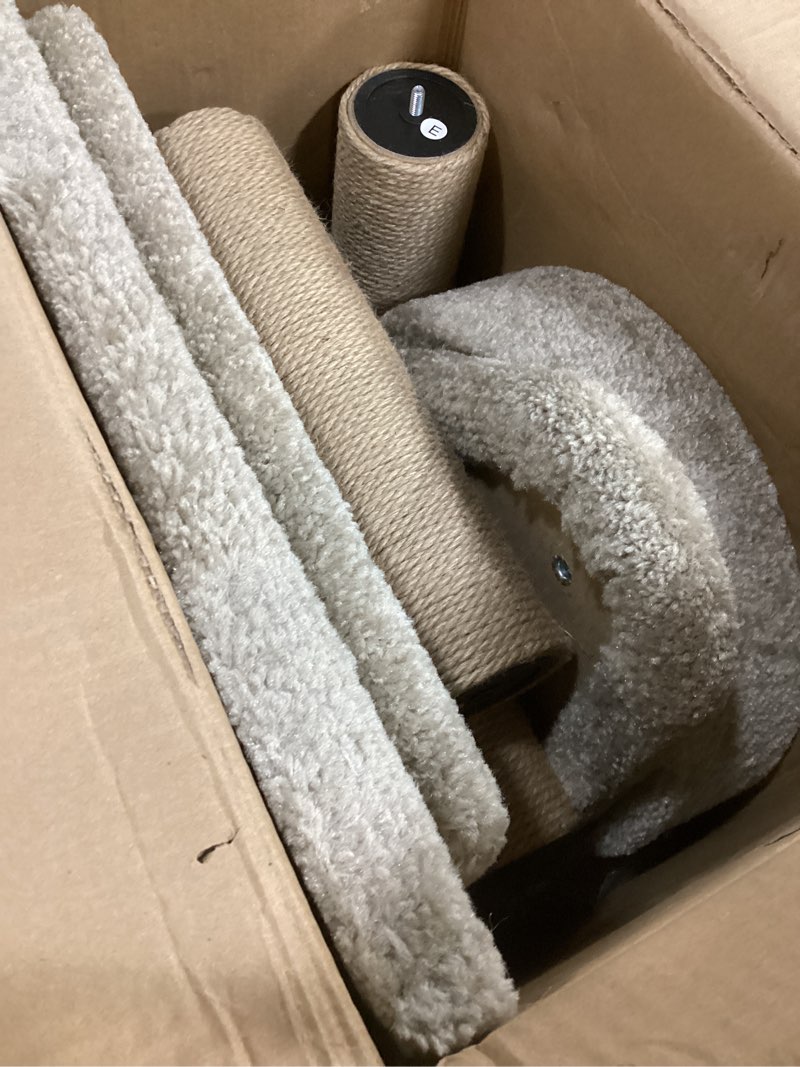 Condition photo showing Good Condition for Amazon Basics Cat Tree - Indoor Cat & Kittens Multi-Level Climbing Activity Tower with Scratching Posts, Large (45.9"H) - Beige