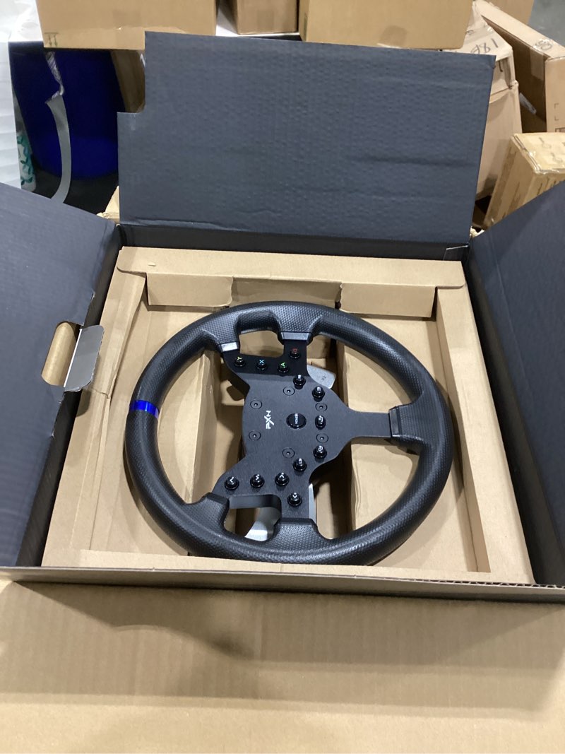 Condition photo showing New/Like New for pxn v99 pc racing wheel, real force feedback steering wheel with pedals and shifter, detachable 270/900 degree race steering wheel simulator for pc, xbox one, xbox series x/s, ps4
