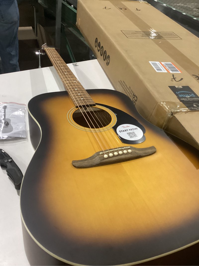 Condition photo showing As Is for Fender California Debut Redondo Series Acoustic Guitar, Beginner Guitar, 2-Year Warranty, 2-Tone Sunburst