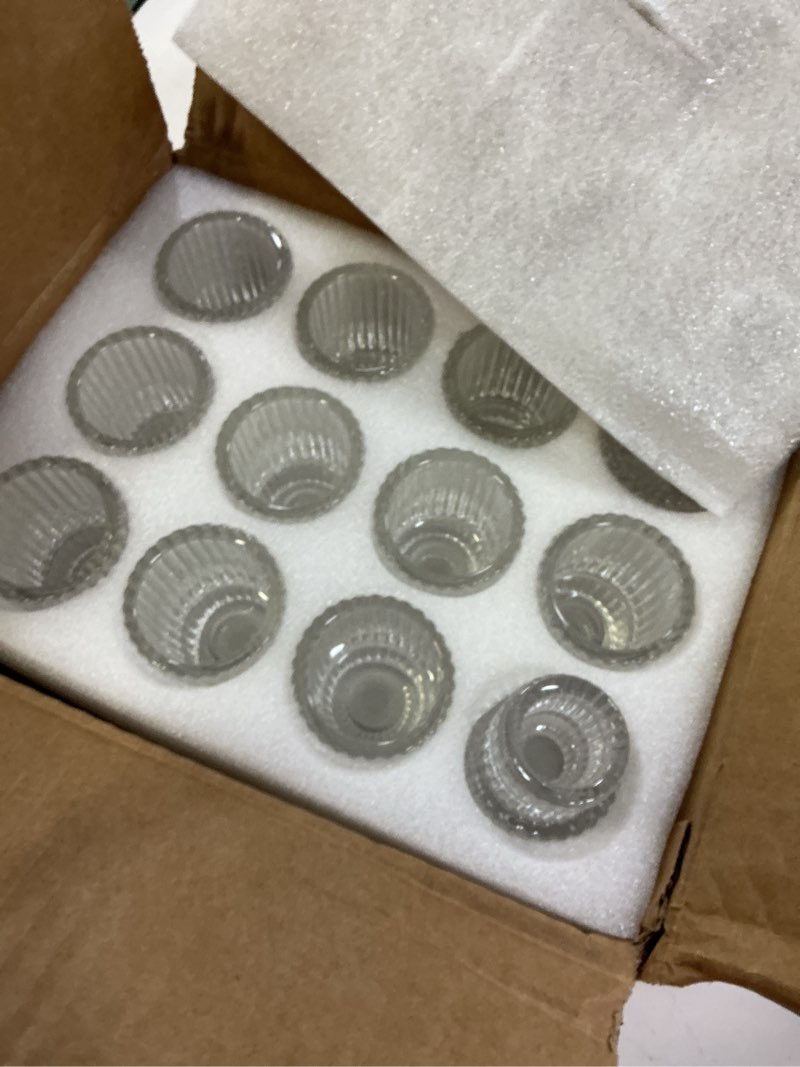 Condition photo showing New/Like New for turvono clear glass taper candle holders set of 12, small tapered candlestick holders in bulk, moder