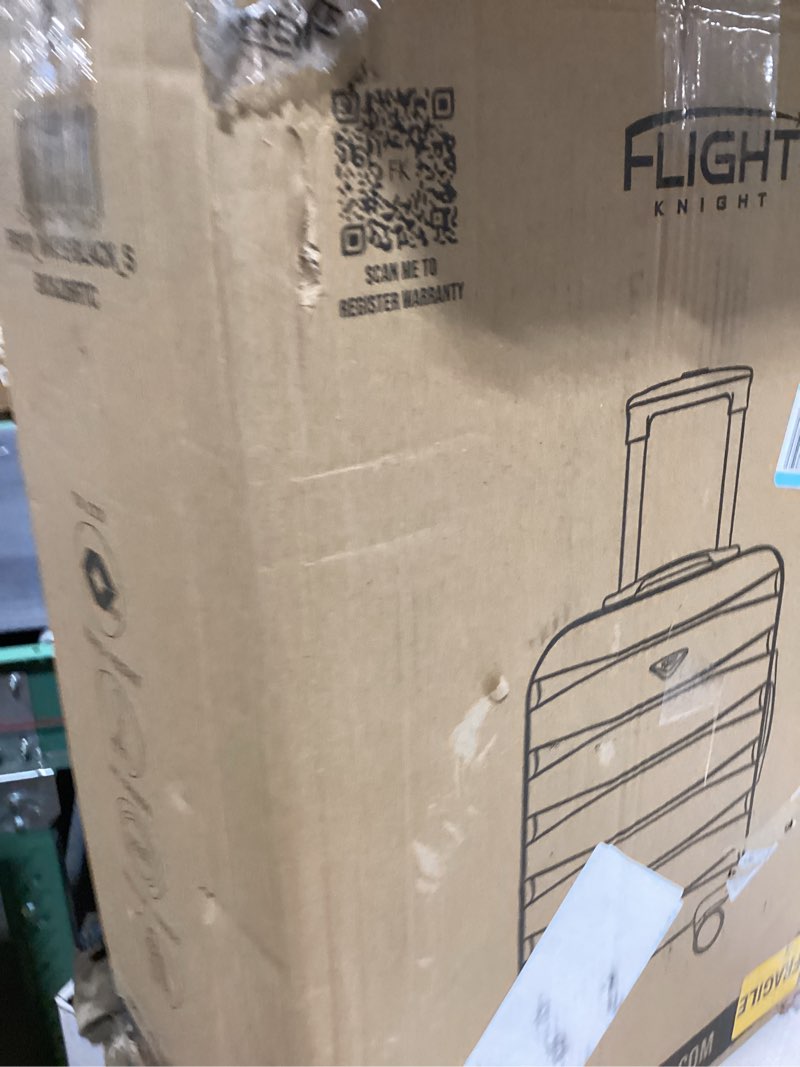 Condition photo showing New/Like New for Flight Knight 24x16x10 Expandable Carry On Suitcase Hardside TSA Lock USB C Lightweight Luggage Sile