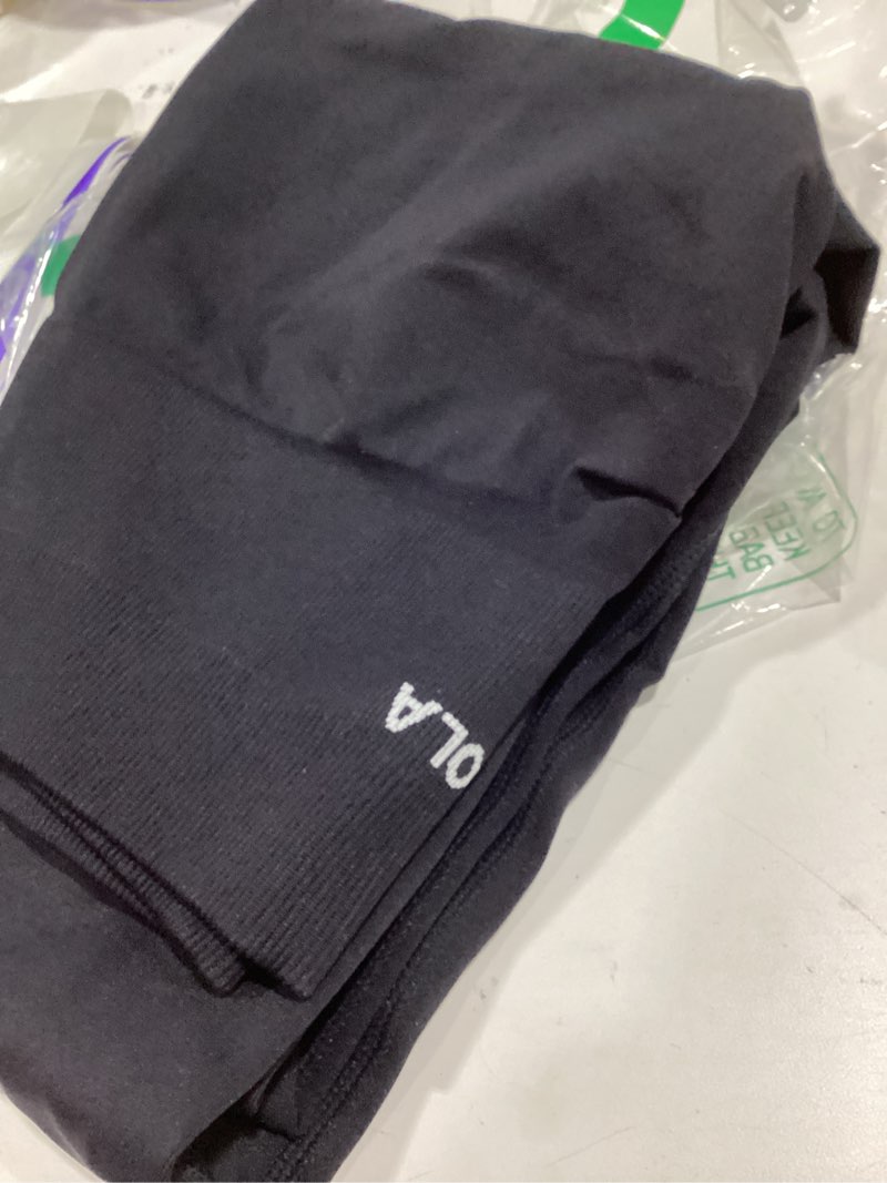 Condition photo showing Good Condition for aurola dream collection workout leggings for women high waist seamless scrunch athletic running gym fitness active pants dream small dark black