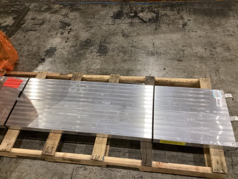 Condition photo showing As Is for Louisville Ladder Scaffolding Platform, Aluminum Work Platform and Scaffold Plank