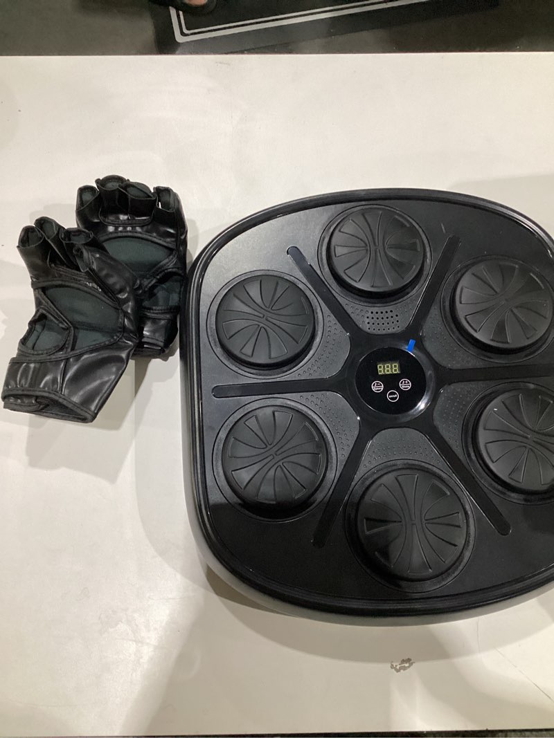 Condition photo showing Good Condition for Music Boxing Machine for Adults, Boxing Machine Wall Mounted Music with Gloves, Boxing Music Workout Machine for Home, Indoor and Gym Square