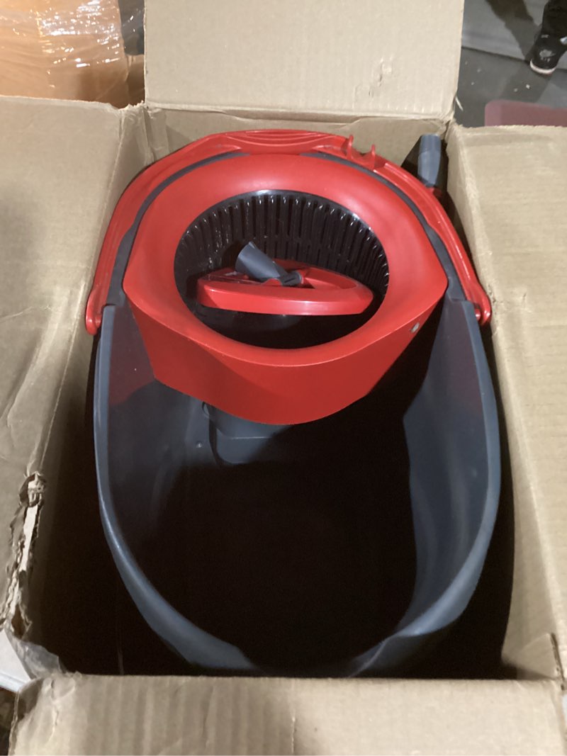 Condition photo showing Good Condition for O-Cedar EasyWring Microfiber Spin Mop, Bucket Floor Cleaning System, Red, Gray, Standard Easywring Spin Mop & Bucket