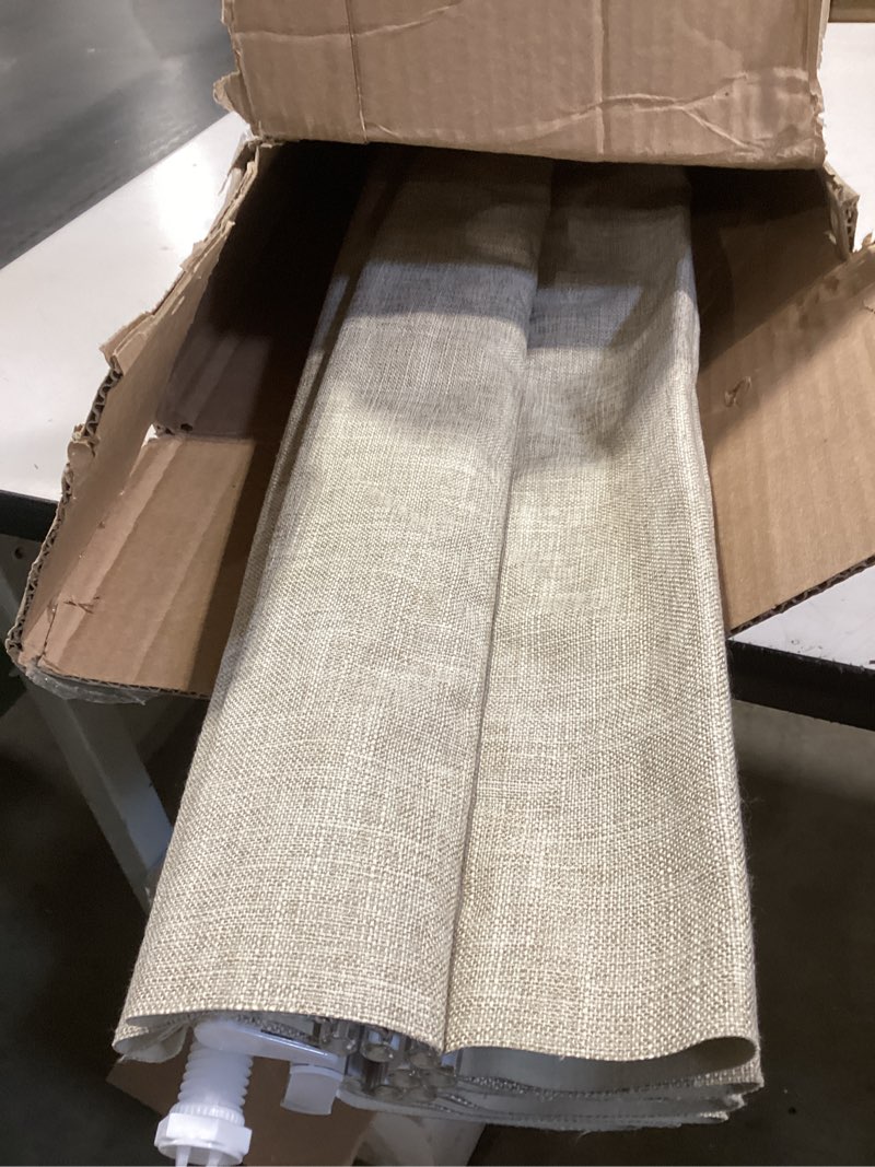 Condition photo showing Good Condition for Similar to LazBlinds No Tools No Drill TDBU Cordless Roman Shades for Window, Thermal Insulated UV Blocking, 100% Blackout Fabric Blinds for Bedroom & Living Room, 20\" W x 64\" H, Blackout - White Blackout - White 20\"W x 64\"H