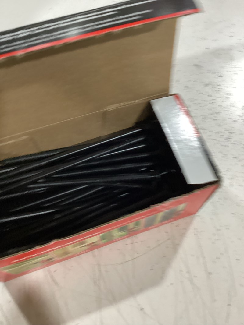 Condition photo showing As Is for 6 in. headlok structural wood screws flat head wood screws, black (50-pack)