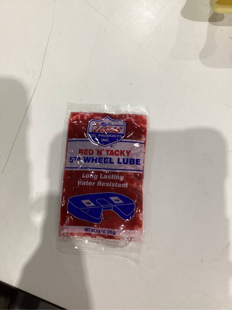 Condition photo showing New/Like New for Lucas Oil 10676 Red N Tacky 5th Wheel Lube - 2.5 Ounce Packet 1 Pack