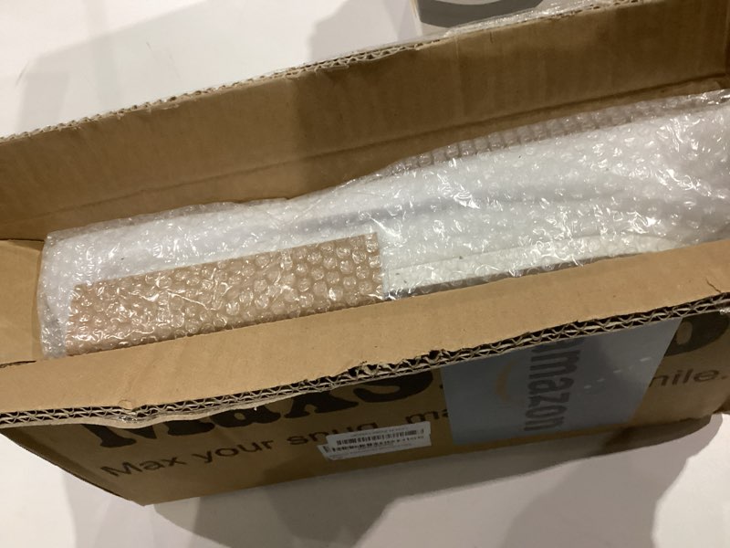 Condition photo showing Good Condition for MaxSmeo Narrow Side Table, Small End Table with 3-Tier Open Shelf, Slim Bedside Table Nightstand for Small Spaces, Bedroom, Living Room (White)