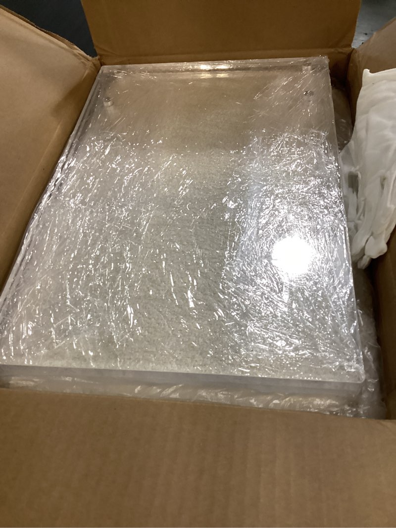 Condition photo showing Good Condition for modern minimalist acrylic stool chair, makeup stool chair with cushion and acrylic frame, modern multifunctional vanity seating 441lbs load capacity for makeup room living room bedroom (clear, beige)