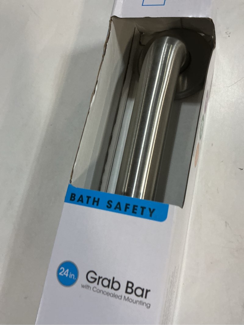 Condition photo showing Good Condition for Stainless Steel Bathroom Safety Shower Grab Bar, Anti Slip Bathtubs Grab Bars,Toilet Assist Saft Handle Handrail ADA Compliant 500lbs for Handicap Elderly Senior (Brushed, 24 inches) Brushed 24 inches