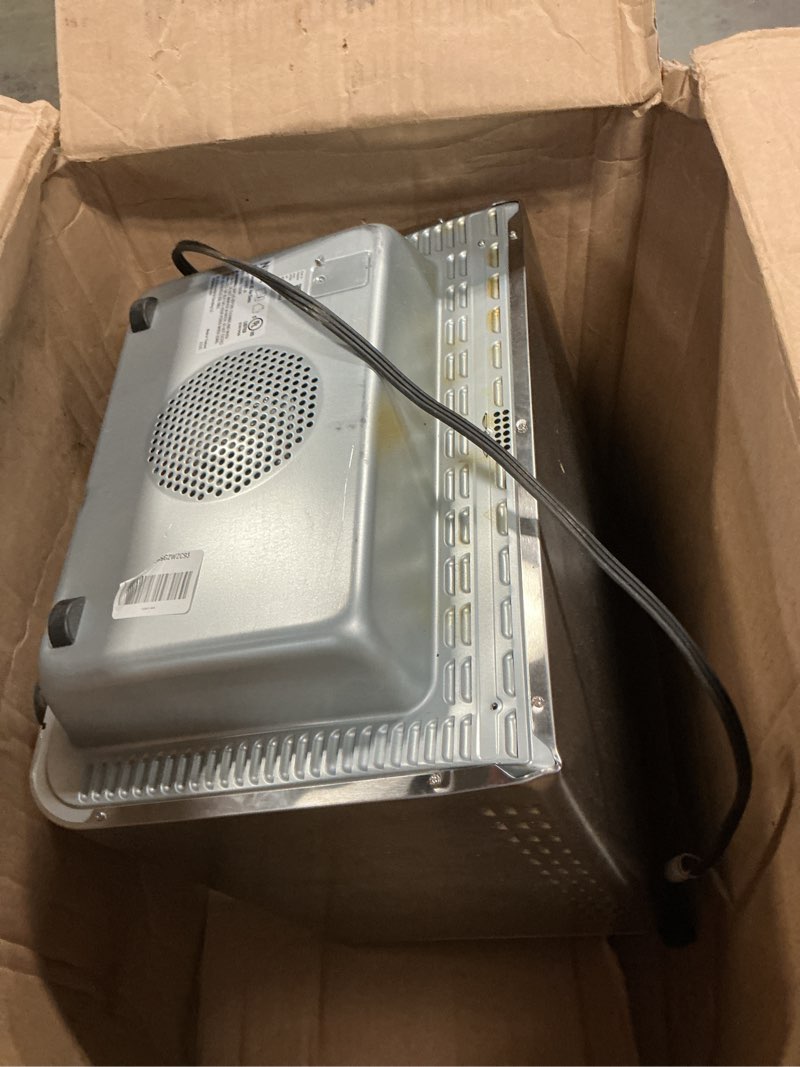 Condition photo showing As Is for ninja air fryer & toaster oven | foodi series, xl pro air oven kitchen countertop convection | 10-in-1 functions | fits a 5-lb chicken & sheet pan of vegetables | 1800 watts | stainless steel | dt201