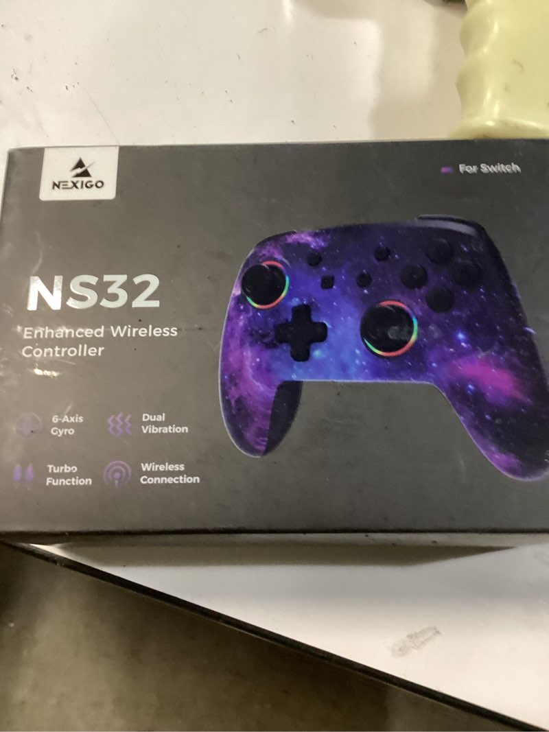Condition photo showing New/Like New for NexiGo Wireless Controller (No Deadzone) for Switch 2 and Switch, Extra Controllers for Nintendo Switch Controllers, Bluetooth Switch Controller, Turbo and LED Light (White & Blue) Regular Arctic Chiller