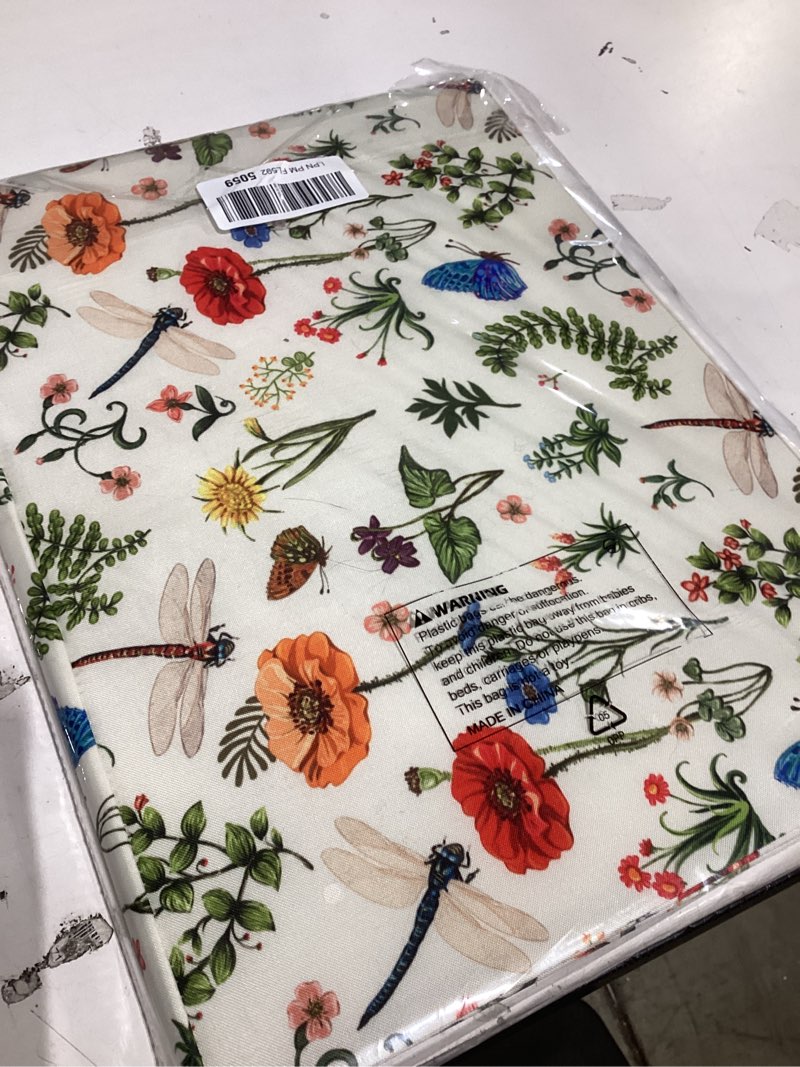 Condition photo showing Good Condition for senya Large Storage Bins with Linen Summer Dragonflies Butterflies Poppies Flowers Collapsible Foldable Storage Cubes Fabric Closet Organizer Containers Box with Flip-Top Lid for Home Bedroom Office Linen-summer Dragonflies Butterflies Poppies