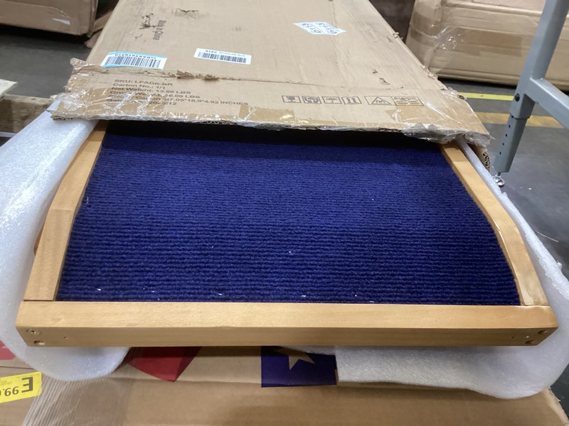 Condition photo showing New/Like New for dog ramp for beds, cars, couches, dog steps anti-slip surface, dogs ramps for old small pet,high traction with platform, 7 adjustable heights 16" to 27" up, portable stairs design for dogs, 45.3" long