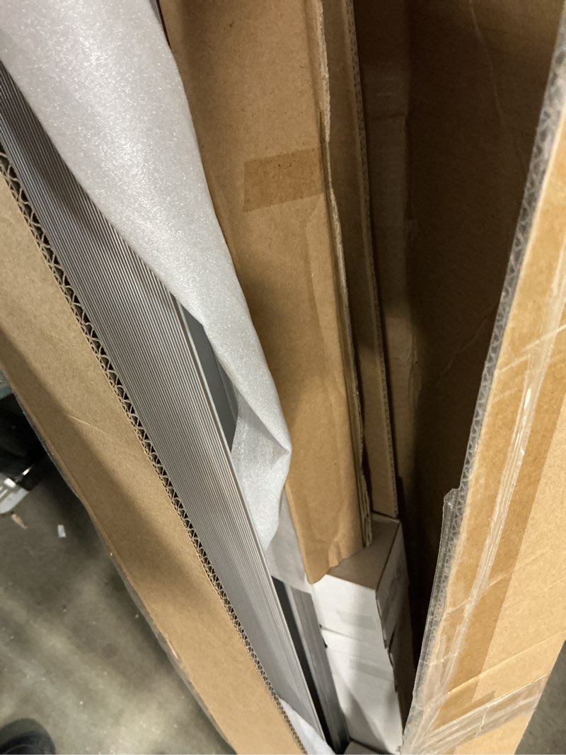 Condition photo showing As Is for  JUBEST 4FT/48 Heavy Duty Bypass Door Hardware with Soft Close Mechanism, Sliding Closet Door Hardware Set for 2 Door System, Smoothly and Quietly, Fit Door Thickness 1 3/8" or 1 3/4", Easy to Install