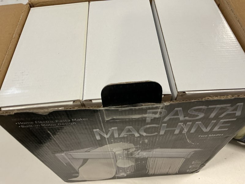 Condition photo showing New/Like New for Electric Pasta Maker Stainless Steel Noodle Machine with Roller & Cutter Adjustable 7 Thickness & 2 Width for Spaghetti, Fettuccini, Lasagna, Pie Crust, Dumpling, Wonton Sliver