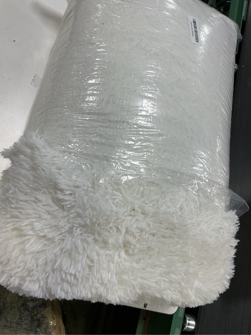 Condition photo showing Good Condition for TWINNIS Super Soft Shaggy Rugs Fluffy Carpets 8x10 Feet, Indoor Modern Plush Area Rugs for Living Room Bedroom Kid Room Nursery Home Decor, Upgrade Anti-Skid Rectangular Fuzzy Rug, Cream White 8' x 10' (Rectangular) Cream White