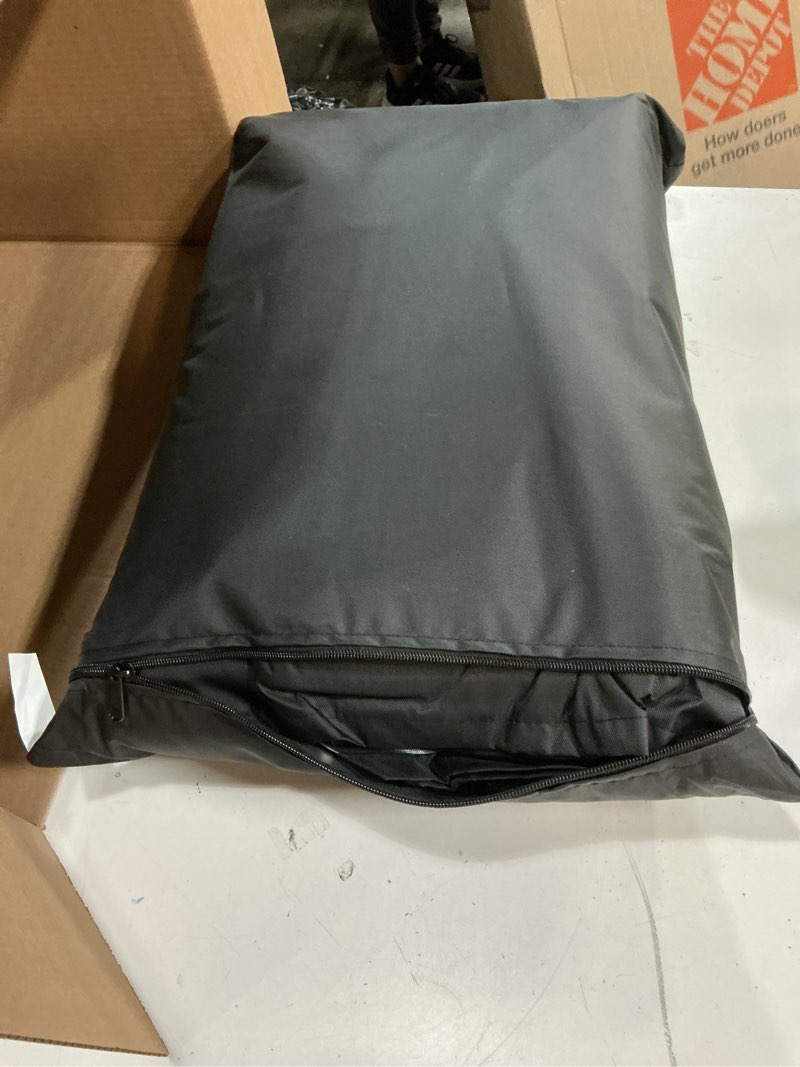 Condition photo showing Good Condition for outdoor dog kennel covers 10'dx10'wx6'h full coverage windproof anti-uv with transparent pvc window & breathable mesh, waterproof cover for multiple brands of dog kennels, cover only, black 10'd x 10'w x 5.9'h black