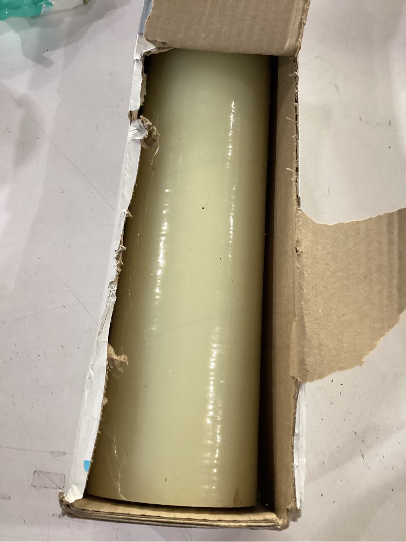 Condition photo showing As Is for tapemanblue carpet protection film 24" x 200' roll, self adhesive plastic carpet protector film with clean removal & easy unwind, durable protection tape to shield your surface from dirt and spills 24" x 200' (1 roll)