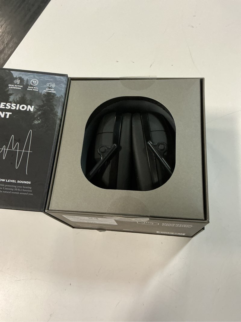 Condition photo showing Good Condition for swiss tech electronic hearing protection earmuffs, low profile noise reduction, tonen se