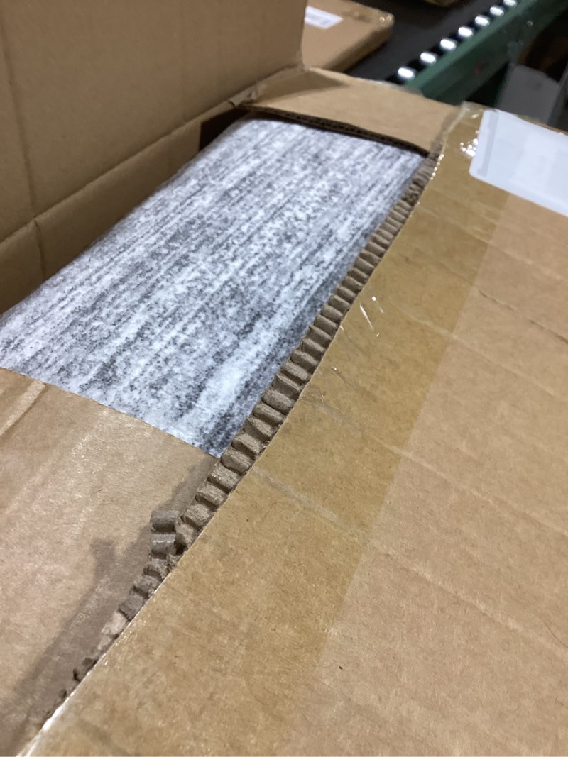 Condition photo showing New/Like New for Valenrug Washable Rugs 7x9 - Stain Resistant 7x9 Area Rugs for Living Room, Non Slip Backing Printed Rugs for Bedroom, Folable Machine Washable Area Rug (7'x9', Grey) 01-grey 7' x 9' (Rectangular)