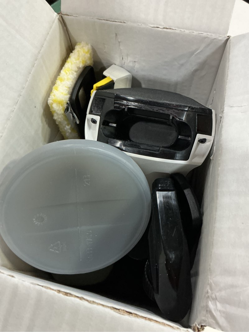 Condition photo showing As Is for kärcher wv 6 electric window vacuum squeegee 11" - cleans showers, mirrors, glass, and countertops - electric squeegee wv 6 white