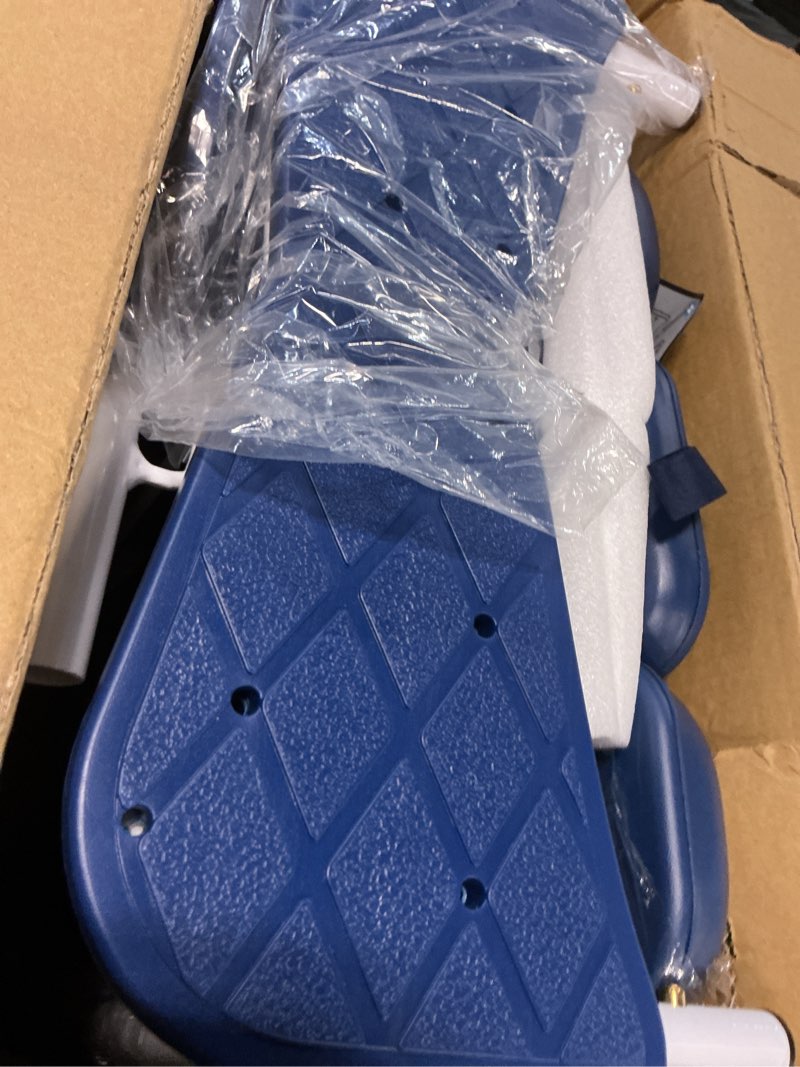 Condition photo showing Good Condition for shower chair with wheels, two modes bedside commode with wheels, aluminum shower wheelchair with footrest, portable toilet with bucket for elderly and disabled, 300 lbs weight capacity navy