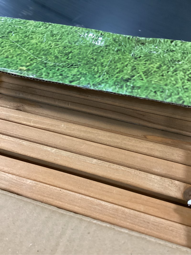 Condition photo showing New/Like New for reliancer 12' wooden garden pathway,outdoor roll out cedar straight walkway,patio path decorative garden boardwalk walkways,weather-resistant roll up beach wood road floor,wedding party pathways 12' natural-straight
