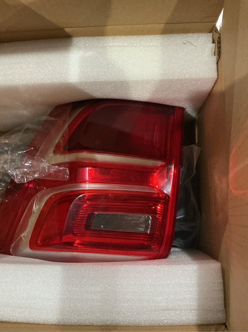 Condition photo showing As Is for similar to not exact led tail lights assembly without blind spot compatible with ram 1500 2019 2020 2021 2022 right passenger side taillights rear brake light tail lamps replace 55112992ab black smoke right side
