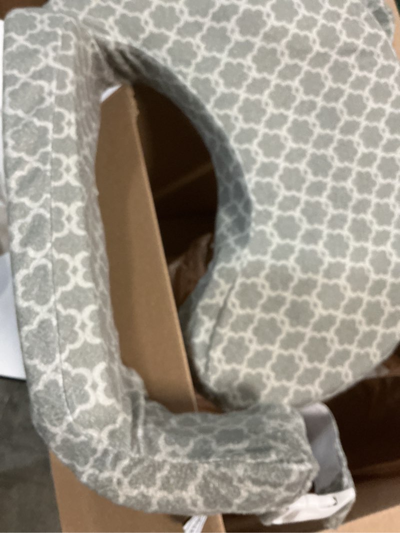 Condition photo showing Good Condition for My Brest Friend Nursing Pillow - Deluxe - Enhanced Comfort w/ Slipcover - Ergonomic Breastfeeding Pillow For Ultimate Support For Mom & Baby - Adjustable Pillow W/ Handy Side Pocket, Flower Key Grey