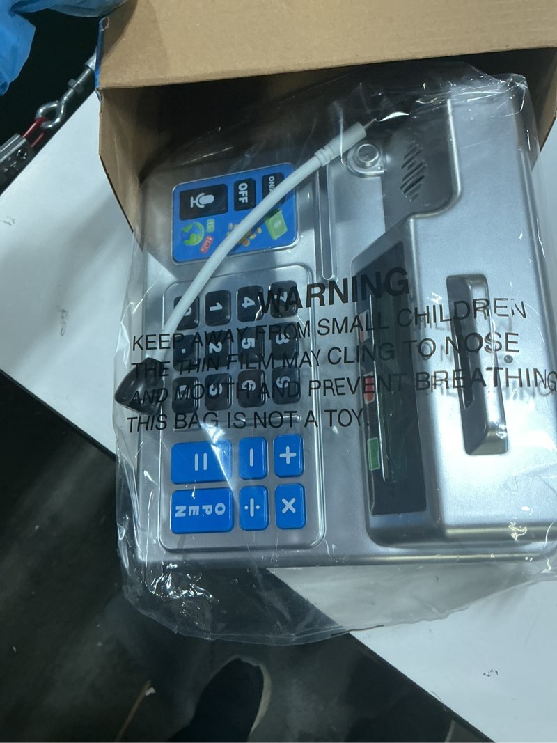 Condition photo showing Good Condition for calculator cash register - 103 pcs toy cash register, store set with microphone, credit card and banking for kids, toddler math learning toys, preschool gifts for 3, 4, 5, 6, 7, 8+ years old boy girl