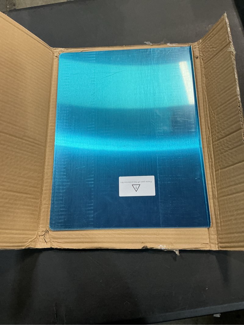 Condition photo showing Good Condition for stainless steel cutting board with lip, food grade metal cutting board for kitchen, non-porous, large countertop chopping board for meat, fruit, vegetables and dough rolling (15.7"l x 11.8"w)