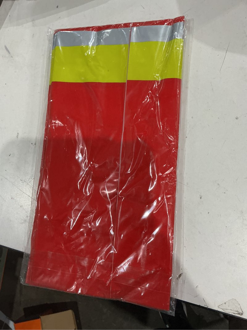 Condition photo showing Good Condition for oudain 3 pcs fire fighting tablecloth 54"x108" table runner cover disposable plastic rectangle tablecloths for firefighter construction road racing track car birthday party decoration supplies(red) 3 red