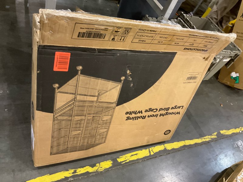 Condition photo showing Good Condition for VIVOHOME 54 Inch Wrought Iron Large Bird Flight Cage with Rolling Stand for Parakeets Canaries Cockatiels Lovebirds Conures, White