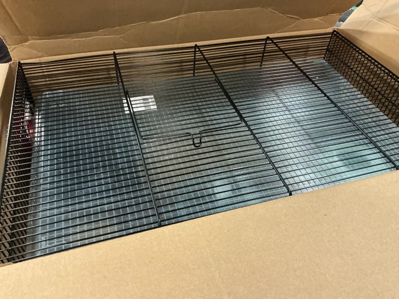 Condition photo showing As Is for Ferplast Favola Large hamster and small animal Cage with Water Bottle  Food Dish & Hamster Hide-Out