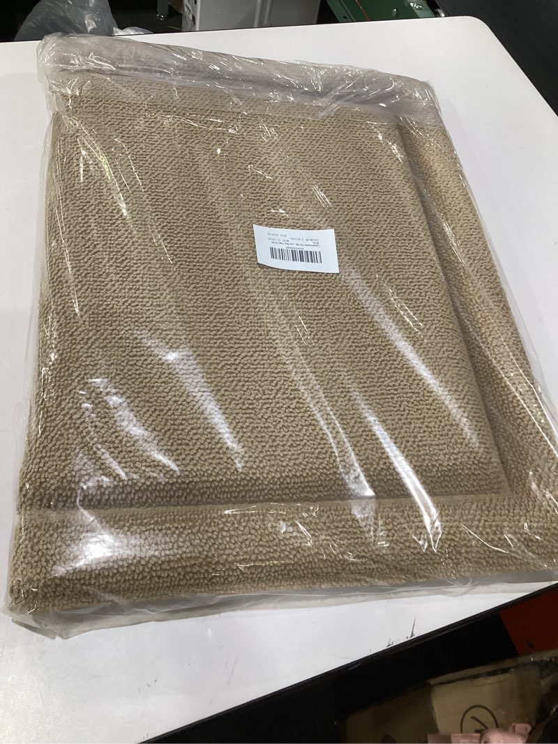Condition photo showing New/Like New for color&geometry 36x24 memory foam bath mat, taupe bathroom rugs soft absorbent chenille bath rug, non slip bath mats for bathroom, thick shower mats, taupe 7-taupe 2' x 3' (rectangular)