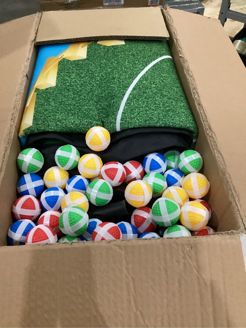 Condition photo showing Good Condition for chipping golf game set, backyard golf game, equipped with adjustable clubs, balls x 40; the original portable golf game for chipping practice for family golfers
