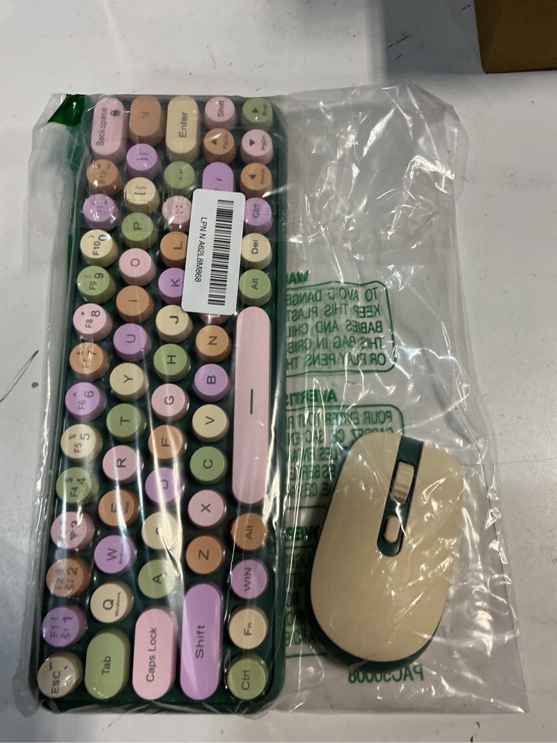 Condition photo showing Good Condition for 2.4G Wireless Keyboard & Mouse Combo, Portable%60 Small Typewriter Keyboard for Office PC Computer Laptop Desktop Windows (Green)