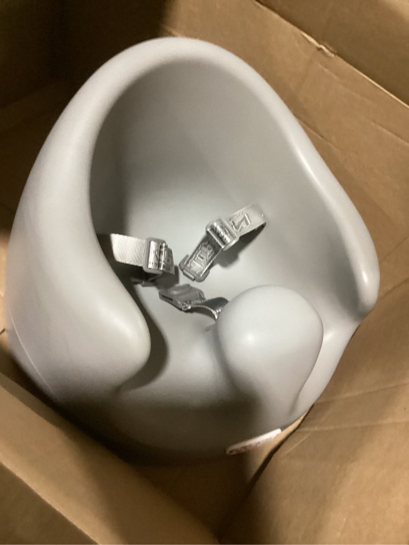 Condition photo showing Good Condition for Nuby My Floor Seat - Portable Baby Chair with Soft Foam Cushion, Safety Harness, and High Back Design - 4+ Months - Gray