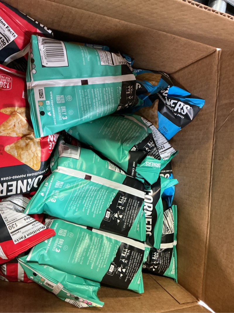 Condition photo showing New/Like New for (BBD :APR /07/2026 ) PopCorners Popped Corn Snacks, Core 3 Flavor Pack Gluten Free, 1 Ounce (Pack of 20)