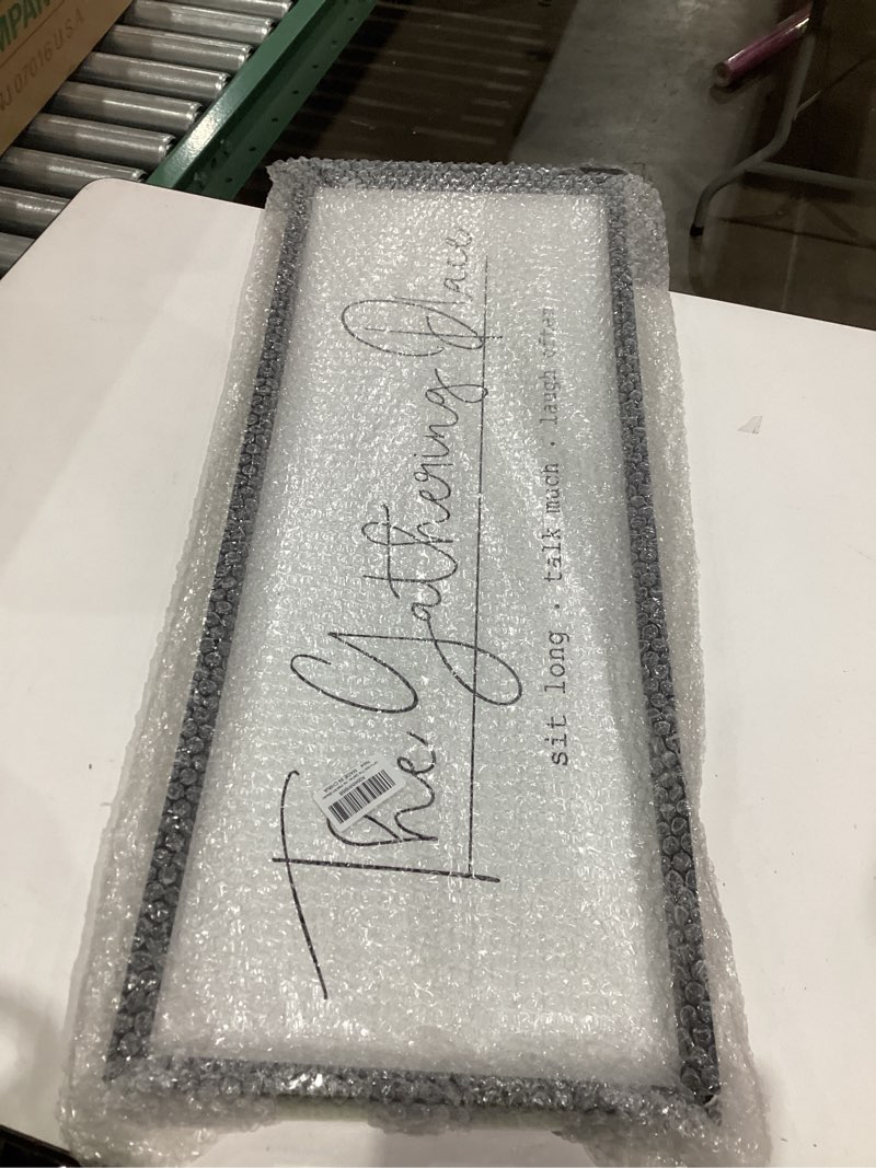 Condition photo showing New/Like New for comurdyo As For Me And My House We Will Serve The Lord Wall Decor 32" x 12" Bedroom Above Bed Sign Large Rustic Farmhouse Wood Framed Bible Verse for Religious Scripture Christian Wall Art (Black) 32"L x 12"W As For Me And My House We Will Serve The Lord?Black)