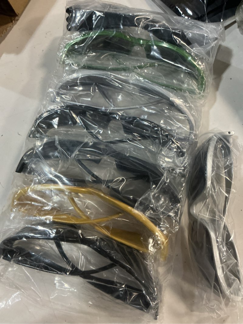 Condition photo showing Good Condition for yexiya 8  pairs y2k wrap around sunglasses multicolor black blue silver oval shaped sport sunglasses eyewear for women men 8colors