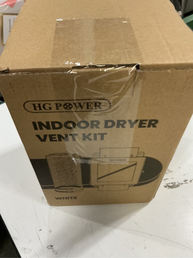 Condition photo showing New/Like New for metal dryer duct lint trap, hg power indoor dryer vent kit, indoor dryer vent for electric dryer, dryer lint catcher for dryer, inline dryer lint trap box, 4" dryer vent hose, 2 hose clamps