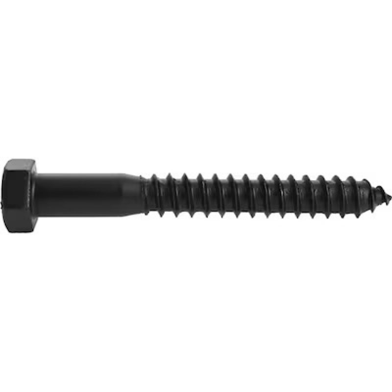 Deck Plus 1/2-in x 4-in Black Epoxy Hex -Head Exterior Lag screws