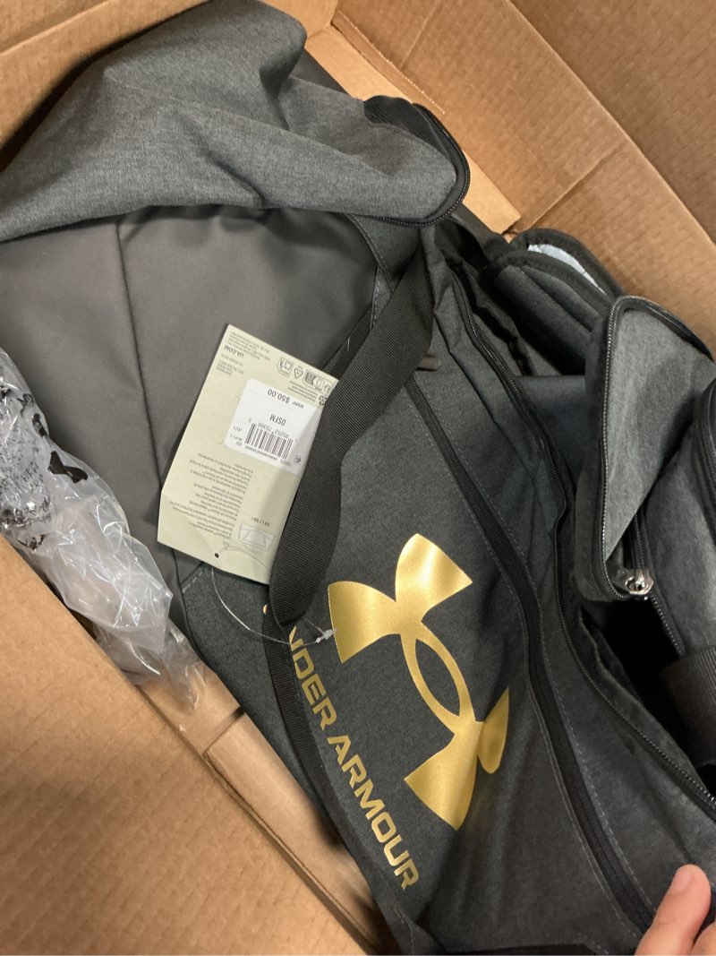 Condition photo showing Good Condition for under armour undeniable 5.0 duffle medium (58l) black medium heather (002)/metallic gold